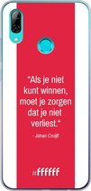 Honor 10 Lite Hoesje Transparant TPU Case - AFC Ajax Quote Johan Cruijff #ffffff