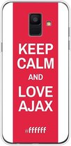 Samsung Galaxy A6 (2018) Hoesje Transparant TPU Case - AFC Ajax Keep Calm #ffffff