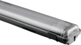 LED TL Armatuur met T8 Buizen - Viron Spasi - 120cm Dubbel - 36W - Helder/Koud Wit 6400K - Mat Grijs - Kunststof