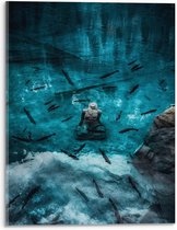 Acrylglas –Orka in Blauw Water– 60x40 (Wanddecoratie op Acrylglas)