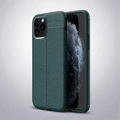 Xssive Leder look TPU Cover voor Apple iPhone 11 Pro Max - Groen