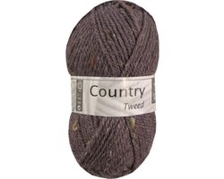foto van Cheval Blanc Country Tweed wol en acryl garen - bruin (027) - pendikte 4 a 4,5 mm - 10 bollen van 50 gram