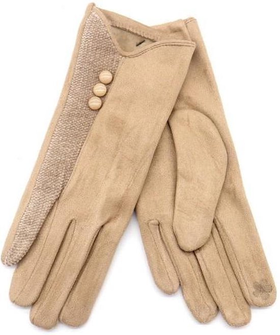 Handschoenen Dames Winter met Touchscreen Tip - Luxe handschoen knoopjes  met gebreid... | bol.com