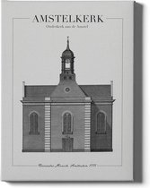 Walljar - Amstelkerk - Muurdecoratie - Poster met lijst