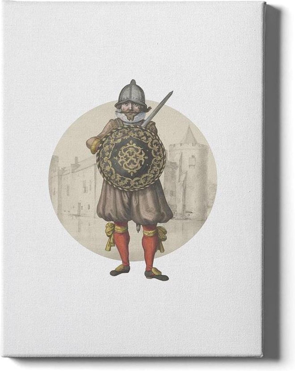 Walljar  - Knight II - Muurdecoratie - Canvas schilderij op Prijzenvolger.com