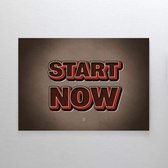 Walljar - Start Now - Muurdecoratie - Plexiglas schilderij