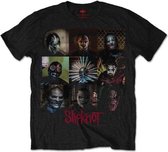 Slipknot Heren Tshirt -S- Blocks Zwart