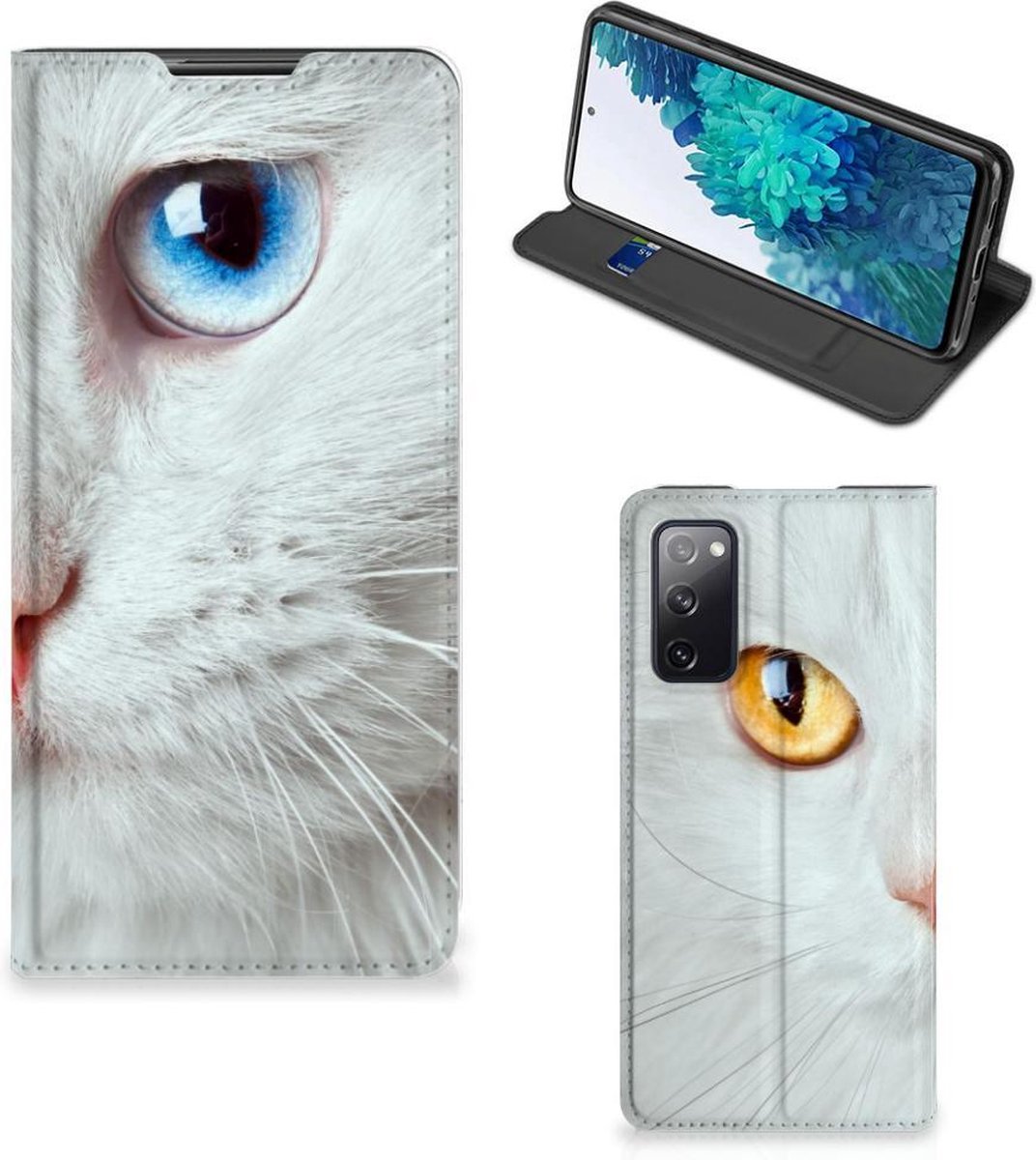 Samsung Galaxy S20 FE Hoesje maken Witte Kat