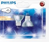 Philips Halogeenlamp GU4 35W 427Lm reflector 2 stuks Dimbaar
