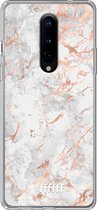 OnePlus 8 Hoesje Transparant TPU Case - Peachy Marble #ffffff