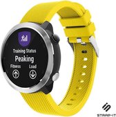 Siliconen Smartwatch bandje - Geschikt voor  Garmin Vivoactive 4 silicone band - 45mm - geel - Strap-it Horlogeband / Polsband / Armband