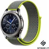 Nylon Smartwatch bandje - Geschikt voor  Samsung Gear S3 Classic & Frontier nylon band - fluoriserend - Strap-it Horlogeband / Polsband / Armband