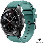 Strap-it Siliconen smartwatch bandje - geschikt voor Samsung Galaxy Watch 1 46mm / Galaxy Watch 3 45mm / Gear S3 Classic & Frontier - dennengroen