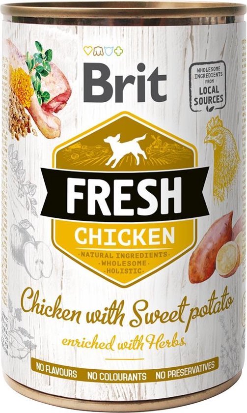 Brit Fresh Poulet aux Patates Douces Kip Adulte 400 g