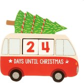 Kerstcamper Adventskalender van Sass & Belle - Aftelkalender met houten blokjes