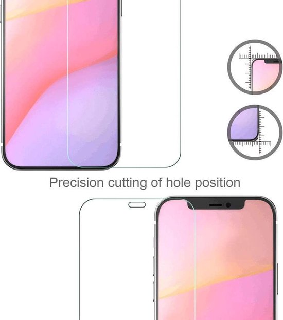 Screenprotector Glas - Tempered Glass Screen Protector 2x Geschikt voor:Apple iPhone 12 Pro Max - Ar202