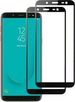 Volledige dekking Screenprotector Glas - Tempered Glass Screen Protector Geschikt voor: Samsung Galaxy J6 Plus 2018 - 2x