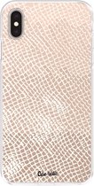 Casetastic Apple iPhone XS Max Hoesje - Softcover Hoesje met Design - Snake Coral Print