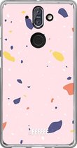 Nokia 8 Sirocco Hoesje Transparant TPU Case - Terrazzo N°8 #ffffff