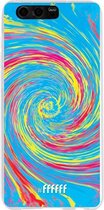 Honor 9 Hoesje Transparant TPU Case - Swirl Tie Dye #ffffff