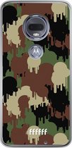 Motorola Moto G7 Hoesje Transparant TPU Case - Graffiti Camouflage #ffffff