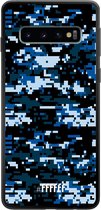Samsung Galaxy S10 Hoesje TPU Case - Navy Camouflage #ffffff