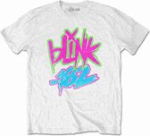 Blink182 Kinder Tshirt -Kids tm 10 jaar- Neon Logo Wit