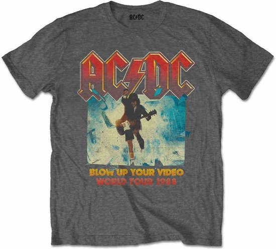 AC/DC Kinder Tshirt -Kids tm jaar- Blow Up Your Video Grijs