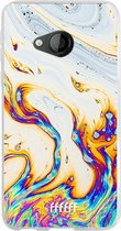 HTC U Play Hoesje Transparant TPU Case - Bubble Texture #ffffff