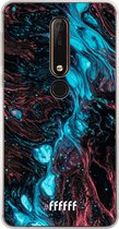 Nokia X6 (2018) Hoesje Transparant TPU Case - River Fluid #ffffff