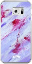 Samsung Galaxy S6 Edge Hoesje Transparant TPU Case - Abstract Pinks #ffffff