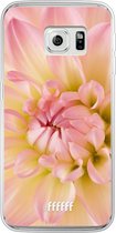 Samsung Galaxy S6 Edge Hoesje Transparant TPU Case - Pink Petals #ffffff