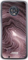 Motorola Moto G6 Hoesje Transparant TPU Case - Purple Marble #ffffff