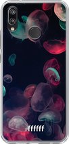 Huawei P20 Lite (2018) Hoesje Transparant TPU Case - Jellyfish Bloom #ffffff