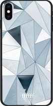 iPhone Xs Max Hoesje TPU Case - Mirrored Polygon #ffffff