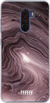 Xiaomi Pocophone F1 Hoesje Transparant TPU Case - Purple Marble #ffffff