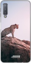 Samsung Galaxy A7 (2018) Hoesje Transparant TPU Case - Leopard #ffffff