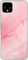 Google Pixel 4 Hoesje Transparant TPU Case - Coral Marble #ffffff