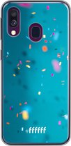 Samsung Galaxy A40 Hoesje Transparant TPU Case - Confetti #ffffff