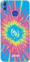 Honor 8X Hoesje Transparant TPU Case - Flower Tie Dye #ffffff