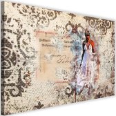 Schilderij Vrouw in witte jurk , 2 maten , multikleur (wanddecoratie)
