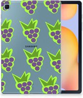 Bumper Case Geschikt voor Samsung Galaxy Tab S6 Lite | Tab S6 Lite 2022 Siliconen Hoesje Druiven met transparant zijkanten