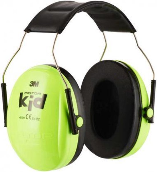 Peltor Kid - gehoorbescherming voor kinderen - SNR 27 dB - neon groen - Peltor