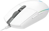 Bol.com Logitech G203 LIGHTSYNC - Bedrade Gaming Muis - RGB verlichting - Wit aanbieding