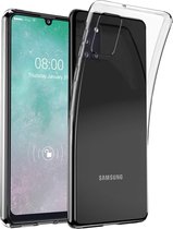 Flexibele achterkant Silicone hoesje transparant Geschikt voor: Samsung Galaxy A41