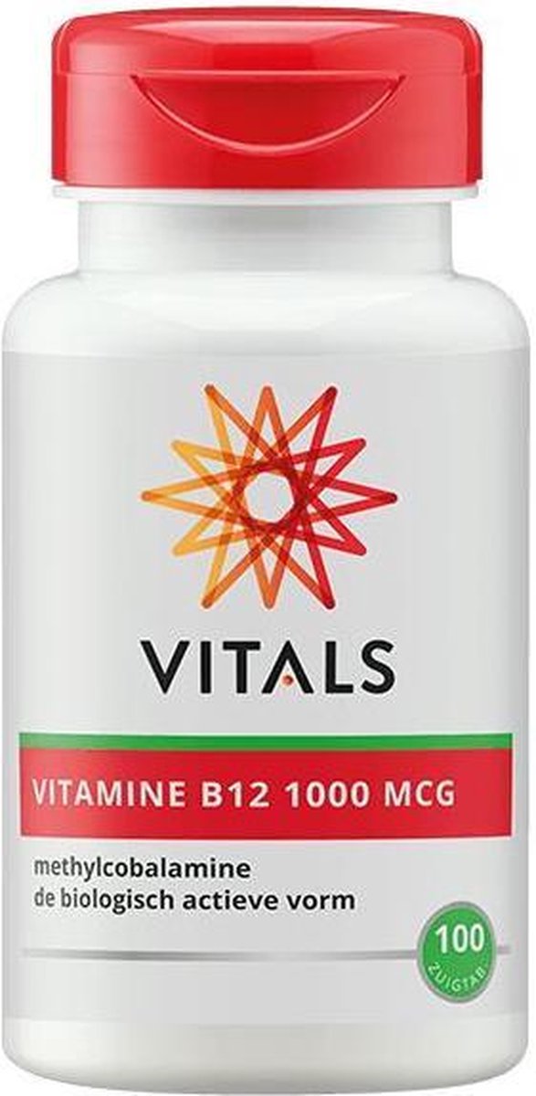 Rook nieuwigheid Registratie Vitals Vitamine B12 Methylcobalamine 1000 mcg - 100 zuigTabletten -  Vitaminen | bol.com