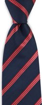 We Love Ties - Stropdas Junior College - geweven zuiver zijde - blauw / rood / wit