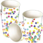32x pièces tasses de fête à thème confettis en carton - fournitures de fête d'anniversaire pour enfants
