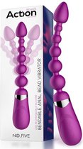 ACTION - No. Five Bendable Anal Beads And Vibrator Usb Silicone