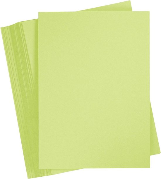 Kangaro Gekleurd papier pastelgroen, DIN A4-120 g/m², FSC mix, 100 stuks, briefpapier, knutselpapier, doe-het-zelf